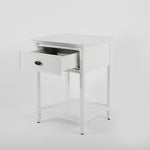 Dakota Bedside Table 1 Drawer White