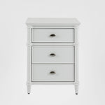 Dakota Bedside Table 3 Drawer White