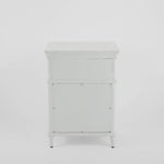 Dakota Bedside Table 3 Drawer White