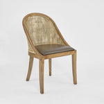 Beau Dining Chair Leather Seat Only Brown