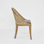 Beau Dining Chair Leather Seat Only Brown