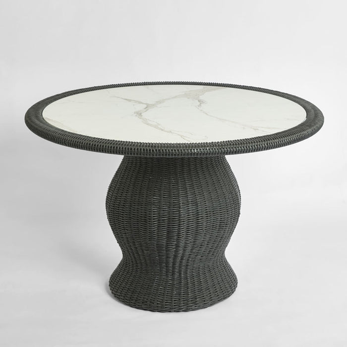 Cassius Round Dining Table 120cm Outdoor Black