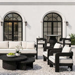 Cassius Outdoor Round Coffee Table Black