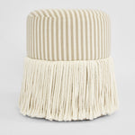 Regatta Fringe Ottoman Beige Stripe