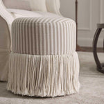 Regatta Fringe Ottoman Beige Stripe