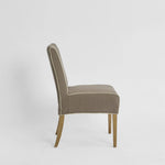 Slip Cover Only - Clifton Dining Chair Short Brown W/Ivory Piping