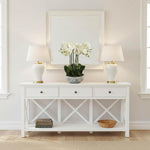 Sorrento 3 Drawer 190 cm Hamptons Console White