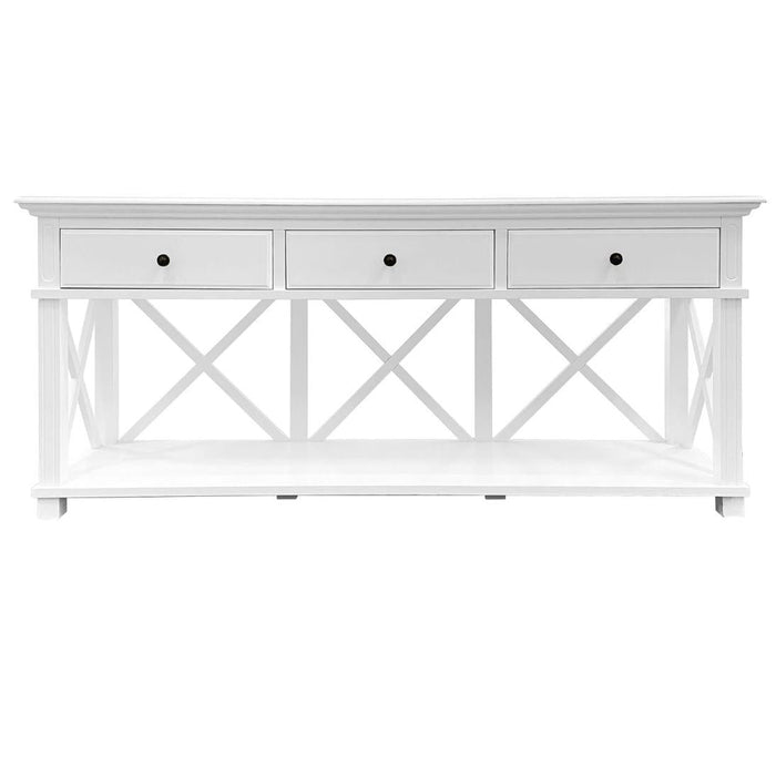 Sorrento 3 Drawer 190 cm Hamptons Console White