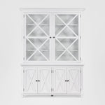 Sorrento Large Glass Door Hamptons Cabinet White