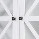 Sorrento Large Glass Door Hamptons Cabinet White