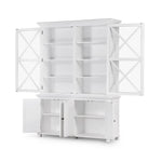Sorrento Large Glass Door Hamptons Cabinet White