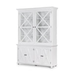 Sorrento Large Glass Door Hamptons Cabinet White