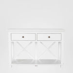 Sorrento Hamptons 130cm 2 Drawer Console White