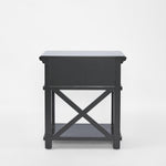 Sorrento Hamptons Bedside Table W/Drawer Black