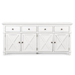 Sorrento 4 Door Hamptons 188cm Buffet White