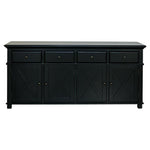 Sorrento 4 Door Hamptons 188cm Buffet Black