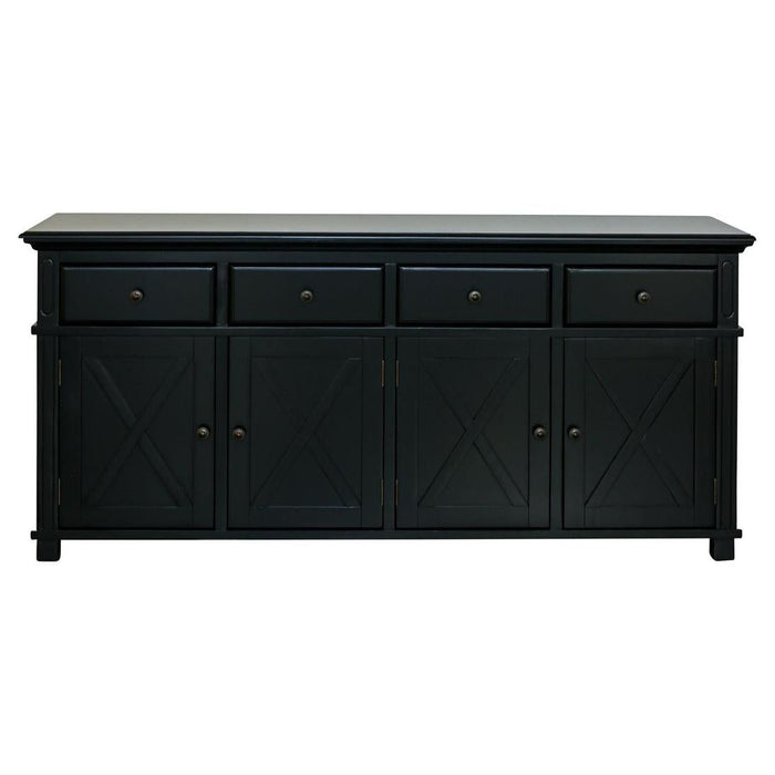 Sorrento 4 Door Hamptons 188cm Buffet Black