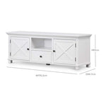 Sorrento Hamptons 170cm Media Unit White