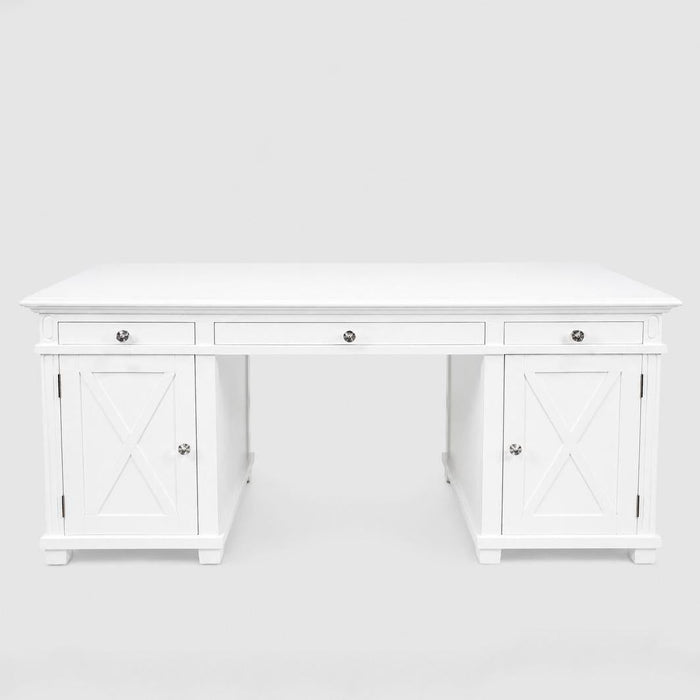 Sorrento Beach Desk White Double
