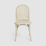 Alwyn Rattan Elm Wood Dining Chair Grey Dust
