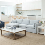Clovelly 3 Seater Left Chaise Sofa Beach
