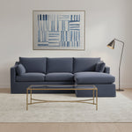 Clovelly 3 Seater Right Chaise Sofa Navy