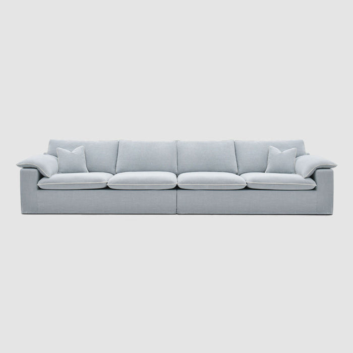 Norfolk 4 Seater Sofa Beach w/White Piping