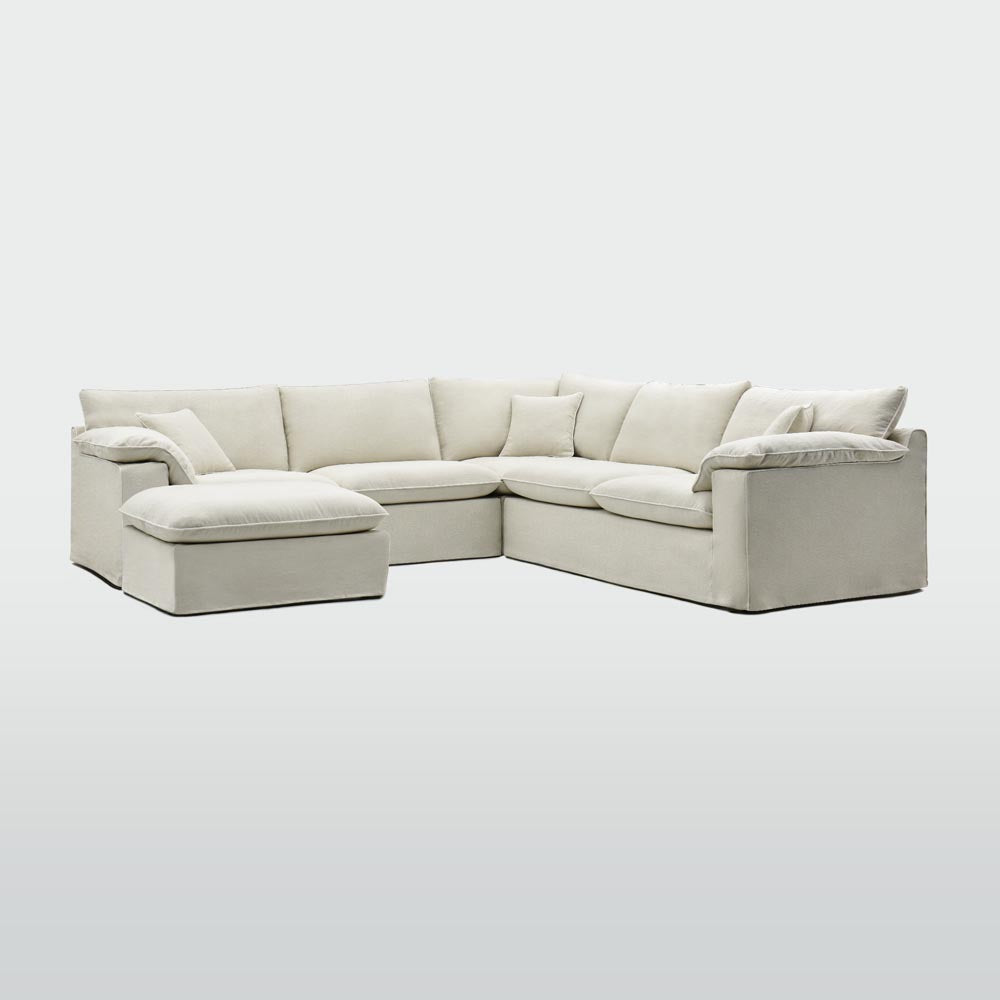 Norfolk 5 Seater Modular with Chaise (Reversible) Beige