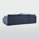 Norfolk 5 Seater Modular with Chaise (Reversible) Navy w/White piping