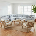 Norfolk 6 Seater Modular Beach w/White piping