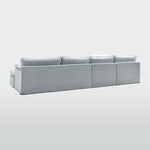 Norfolk 6 Seater Modular with Chaise (Reversible) Beach w/White piping