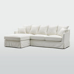 Noosa 3 Seater Left Chaise Sofa Ivory