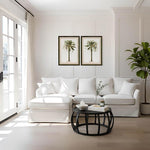 Noosa 3 Seater Left Chaise Sofa Ivory