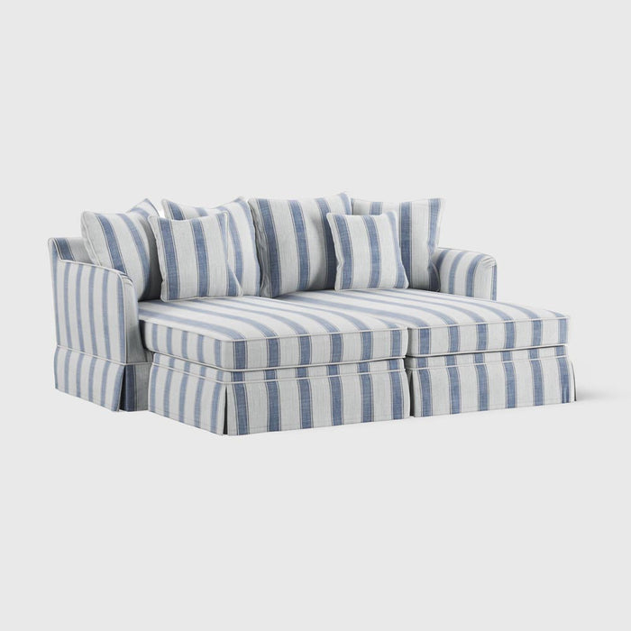 Noosa Double Chaise Daybed Blue Sky Stripe