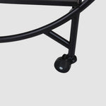 Black Bar Cart W/ Mirror Shelf