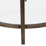 Palladium Brass Iron & Glass Coffee Table
