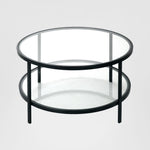 Palladium Black Iron & Glass Coffee Table