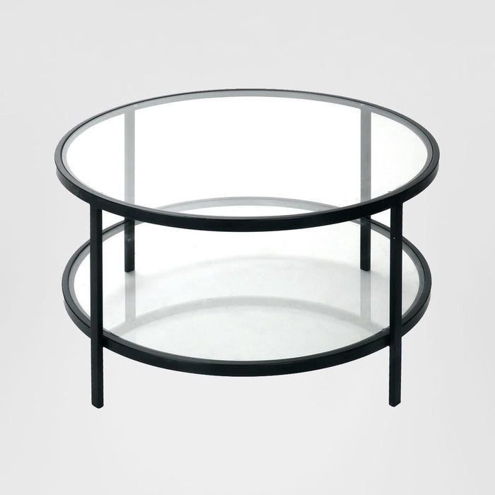 Palladium Black Iron & Glass Coffee Table