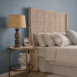 Palladium Brass Iron Marble & Glass Side Table