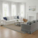 Palladium Black Iron Marble & Glass Coffee Table