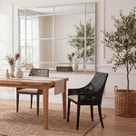 Charlotte Rattan Dining Chair Black