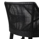 Charlotte Rattan Counter Stool Black