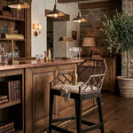 Baker Counter Stool with arms Soil Brown