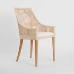 Charlotte Rattan Dining Chair Natural Whitewash