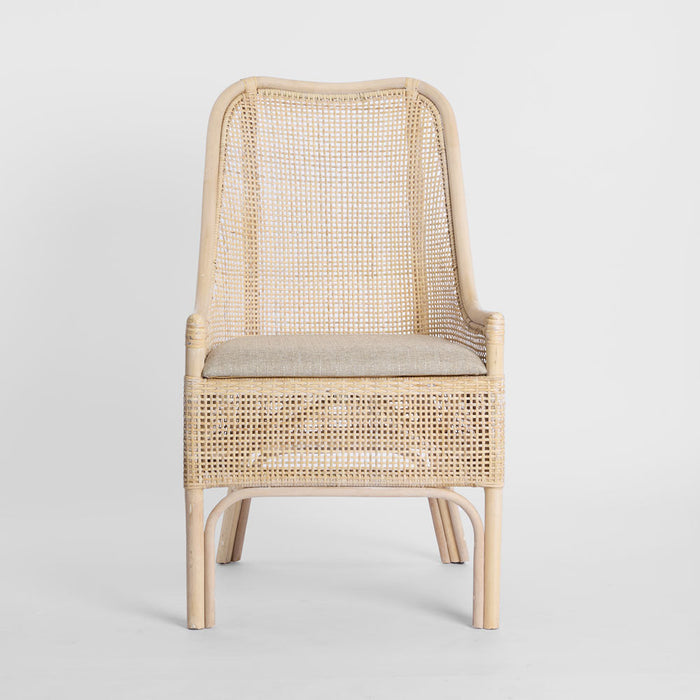 Victoria Hamptons Dining Chair Natural Whitewash