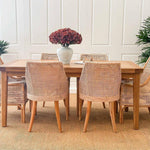Victoria Hamptons Dining Chair Natural Whitewash