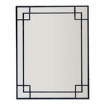 160Cm Black Mirror With Corner Detail