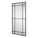 Morgan 12 Pane Rectangular Mirror Matt Black Finish