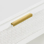 Santorini Hamptons Timber/Rattan Bedside Table White