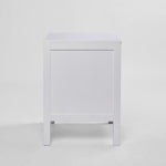 Santorini Hamptons Timber/Rattan Bedside Table White